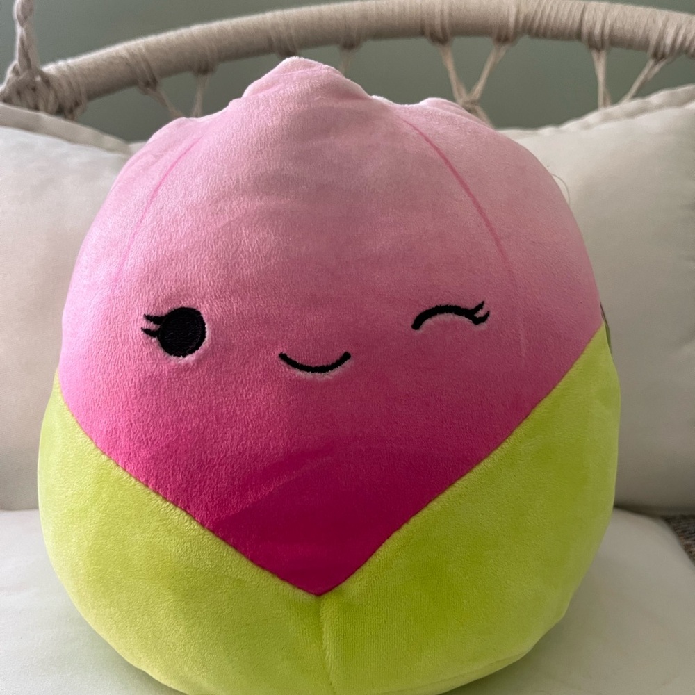 Squishmallows Pink and Yellow Plush: Bridgie the tulip!